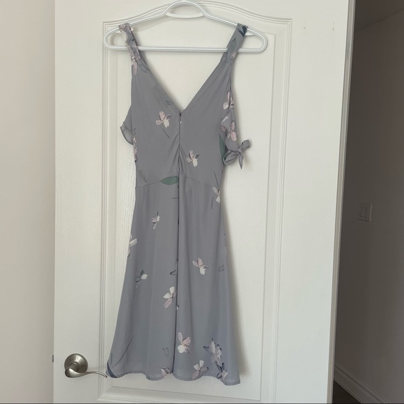 Dynamite Cold Shoulder Wrap Dress - Picture 2 of 9